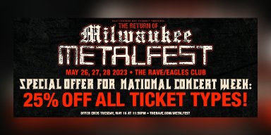 MILWAUKEE METAL FEST Announces 25% Off Ticket Promo, LAMB OF GOD to Perform 'As the Palaces Burn' Anniversary Set