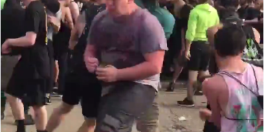 Watch This Dude Eat A Can Of Beans In A Moshpit!
