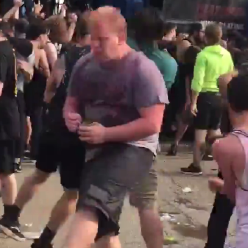 Watch This Dude Eat A Can Of Beans In A Moshpit!