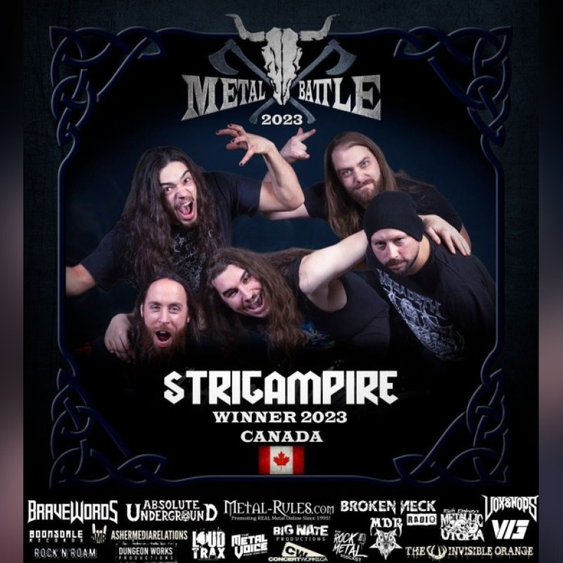 WACKEN METAL BATTLE CANADA Announces National Final Winner! STRIGAMPIRE - One Band To Rule Them All & Play Wacken Open Air 2023