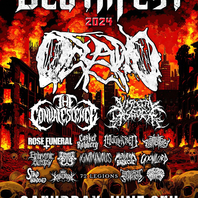 TOLEDO DEATH FEST Announces 2024 Lineup w/ OCEANO, THE CONVALESCENCE, VISCERAL DISGORGE, ROSE FUNERAL, CASKET ROBBERY and more!