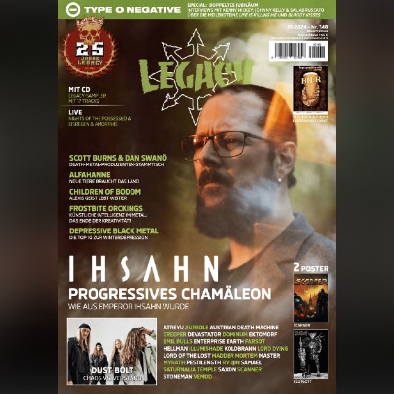 Sal Abruscato from Type O Negative, Sanity, Morbid Saint, Aggression, Serpents Oath, Black Altar, and Midjungards featured in Legacy Magazine!