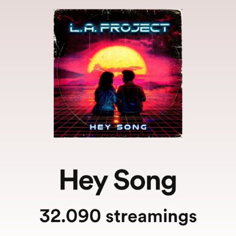 Press Release: L.A. Project's "Hey Song" Hits 32k Streams on Spotify in Just 3 Months!