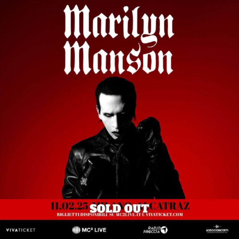 Marilyn Manson Show in Milan on February 11, 2025, is SOLD OUT!