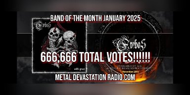 Erebos Wins Battle of the Bands on Metal Devastation Radio and Earns Band of the Month for January 2025 with a Crushing 666,666 Votes!