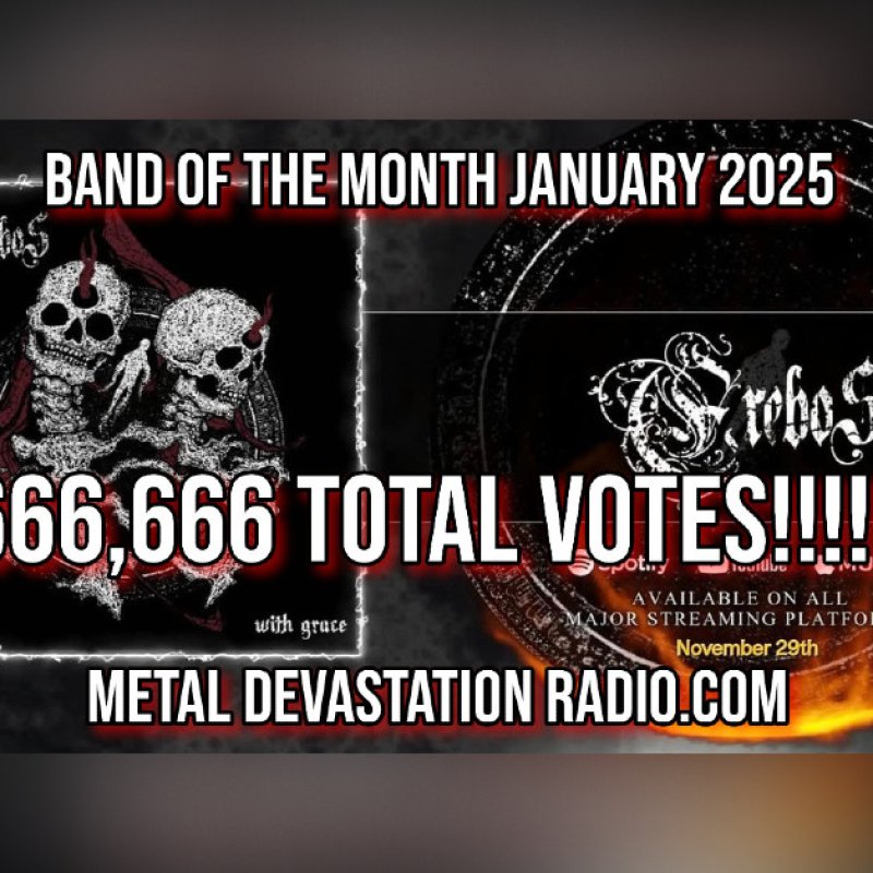 Erebos Wins Battle of the Bands on Metal Devastation Radio and Earns Band of the Month for January 2025 with a Crushing 666,666 Votes!