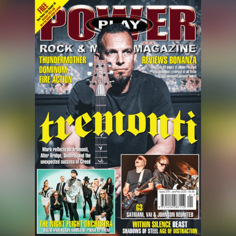 Tremonti On The Cover Of Power Play Rock And Metal Magazine Issue #279 Featuring Veritas, Torn From Existence, Talia Hoit, Deva Silence, Sybreed, Helms Deep, Vendetta XIII, Urban Primate, Deithesis, Rich Kid Express, and Tonic Breed!