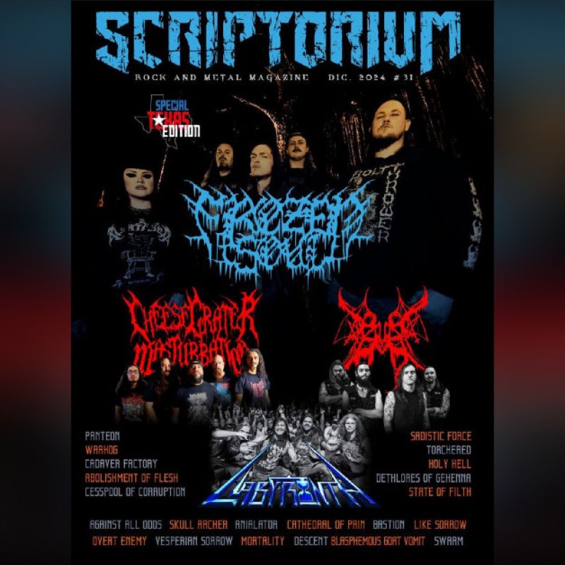 Frozen Soul On The Cover Of Scriptorium Magazine Featuring Like Sorrow & Dethlores of Gehenna