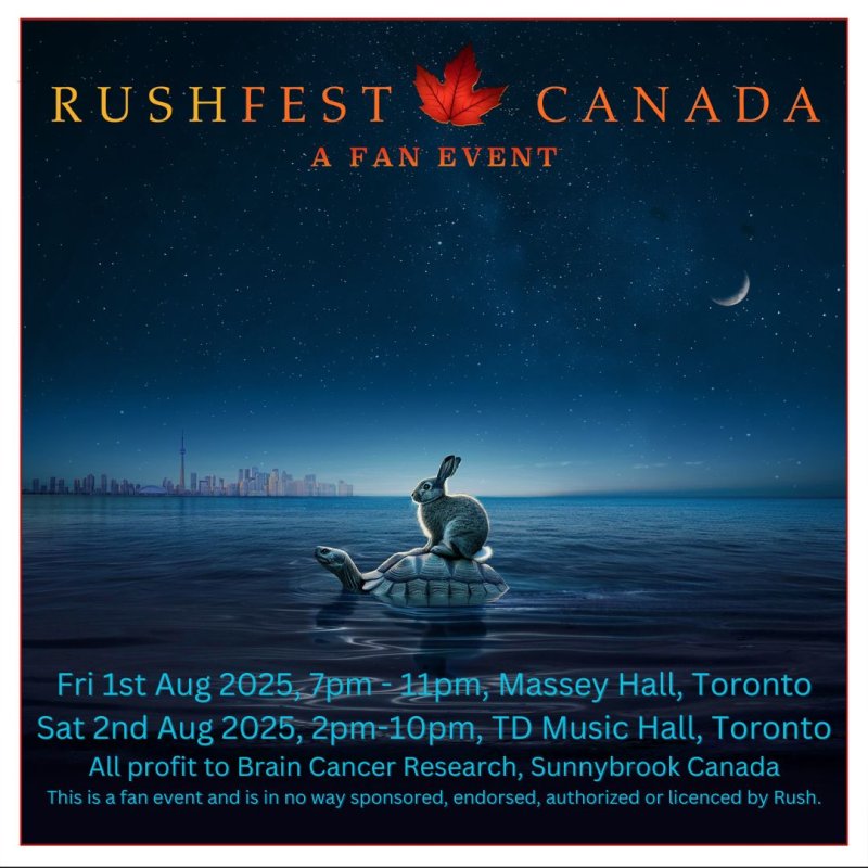 RUSHfest Canada 2025 Marks 10-Year Anniversary of Rush’s Final Concert with Two-Day Celebration at Massey Hall and TD Music Hall