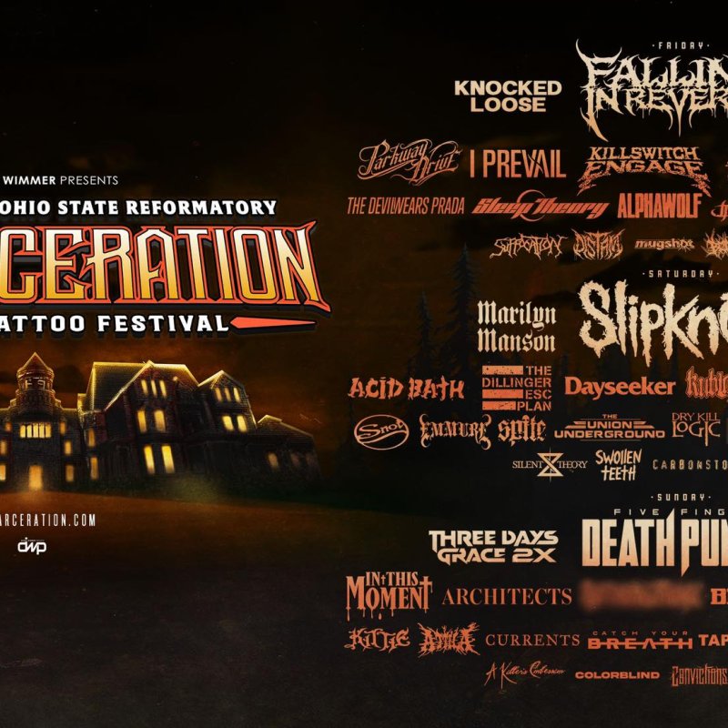 Carbonstone To Play Inkcarceration 2025 - With Slipknot, Falling In Reverse, Five Finger Death Punch, Marilyn Manson, Lamb of God, Beartooth, and many more!