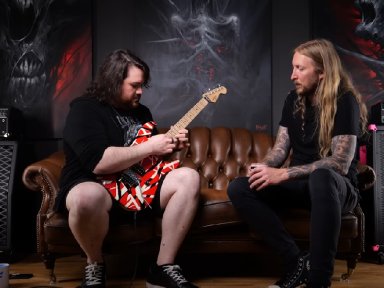 Wolfgang Van Halen Drops by Ola Englund’s Studio — Jams Meshuggah, Talks New Album + Englund Unleashes New Single “The Guillotine” & Solar Guitars Debuts First Headless Models