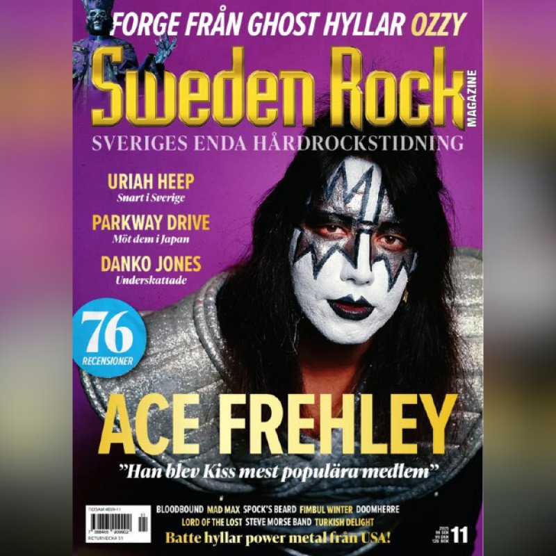 Hexjakt and Doomherre Featured in Sweden Rock Magazine with Ace Frehley on the Cover
