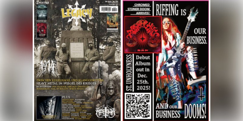 KILLERWITCH, ST. UNHOLYNESS, POWERHOUSE, THORNDALE, WITCHER And TRAITOR Charge Into Legacy Magazine Alongside 1914