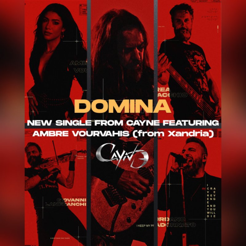 CAYNE Unveil New Single "Domina" Featuring Xandria Vocalist Ambre Vourvahis | Inspired by Nevernight as the Acclaimed Fantasy Series Celebrates 10 Years