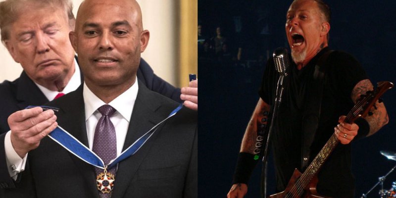 TRUMP Walks Out To METALLICA's 'Enter Sandman" At MARIANO RIVERA's 'Medal Of Freedom' Ceremony 