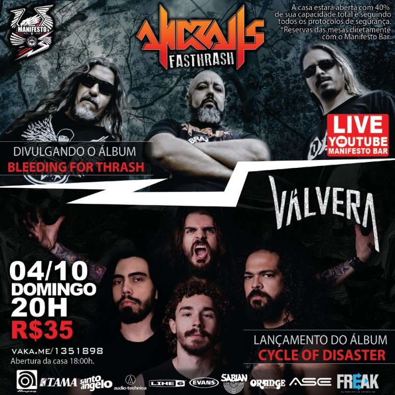 VÁLVERA convida os fãs para Live Autoral no Manifesto Bar junto com a banda Andralls!