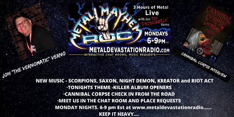 Metal Mayhem ROC Live-  with Jon "THE VERNOMATIC" Verno