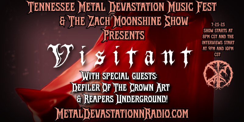 Chelsea Marrow of VISITANT joins The Zach Moonshine Show for an exclusive LIVE interview — only on Metal Devastation Radio!