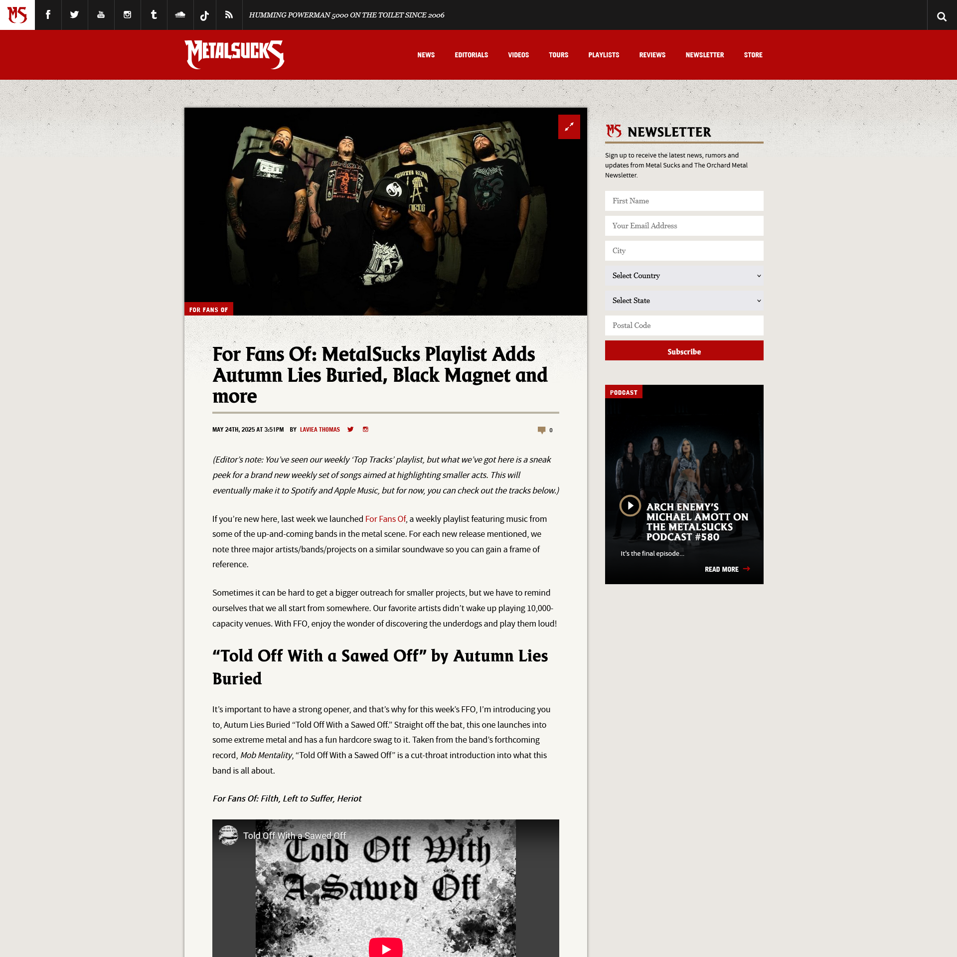 Screenshot 20250525 at 100325 For Fans Of MetalSucks Playlist Adds Autumn Lies Buried Black Magnet and more MetalSucks 1.png