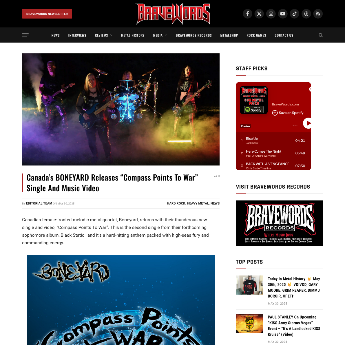 Screenshot 20250530 at 173028 Canadas BONEYARD Releases Compass Points To War Single And Music Video 1.png