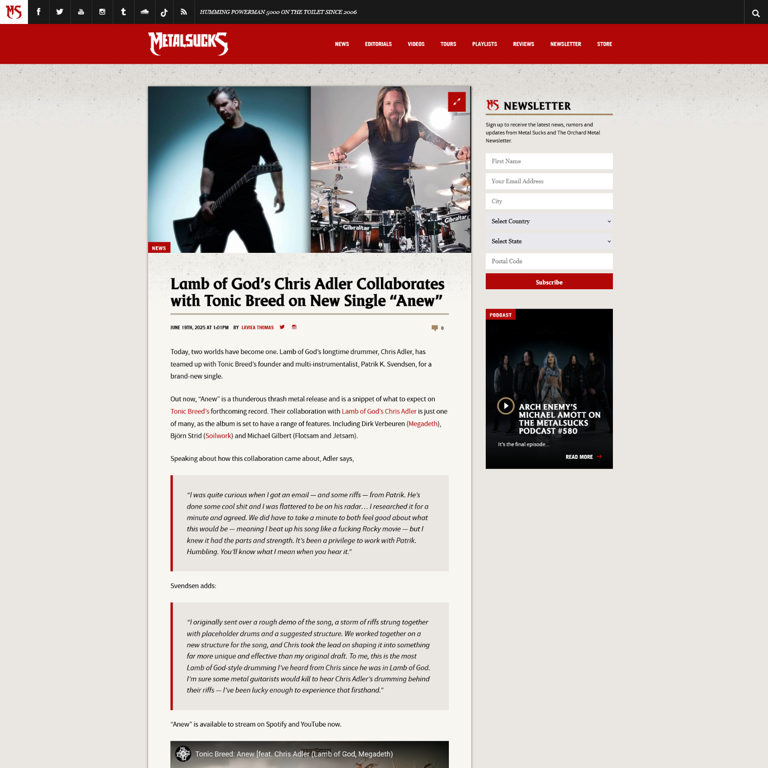 Screenshot 20250619 at 191041 Lamb of Gods Chris Adler Collaborates with Tonic Breed on New Single Anew 1.png