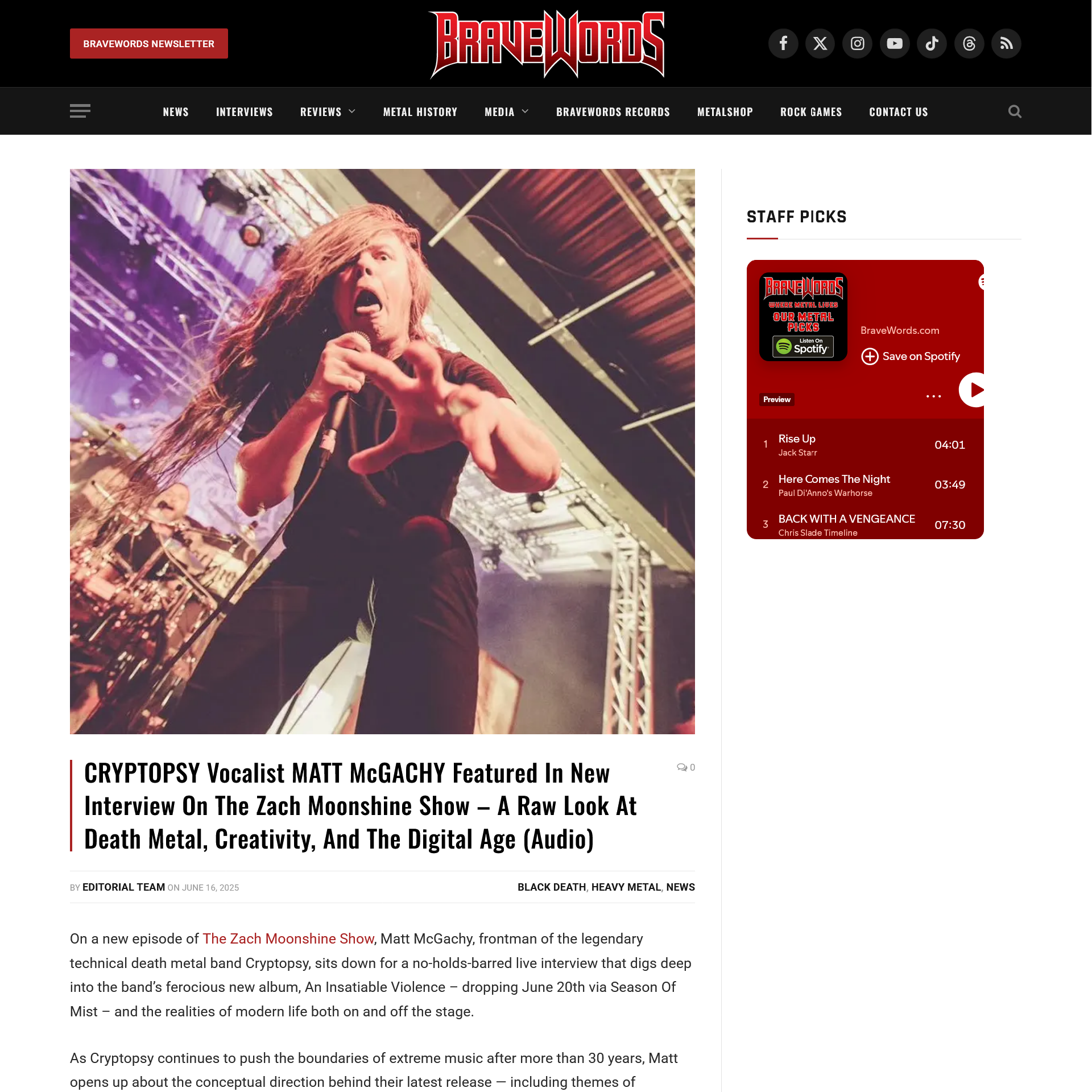 Screenshot 20250620 at 084901 CRYPTOPSY Vocalist MATT McGACHY Featured In New Interview On The Zach Moonshine Show  A Raw Look At Death Metal Creativity And The Digital Age Audio 1.png