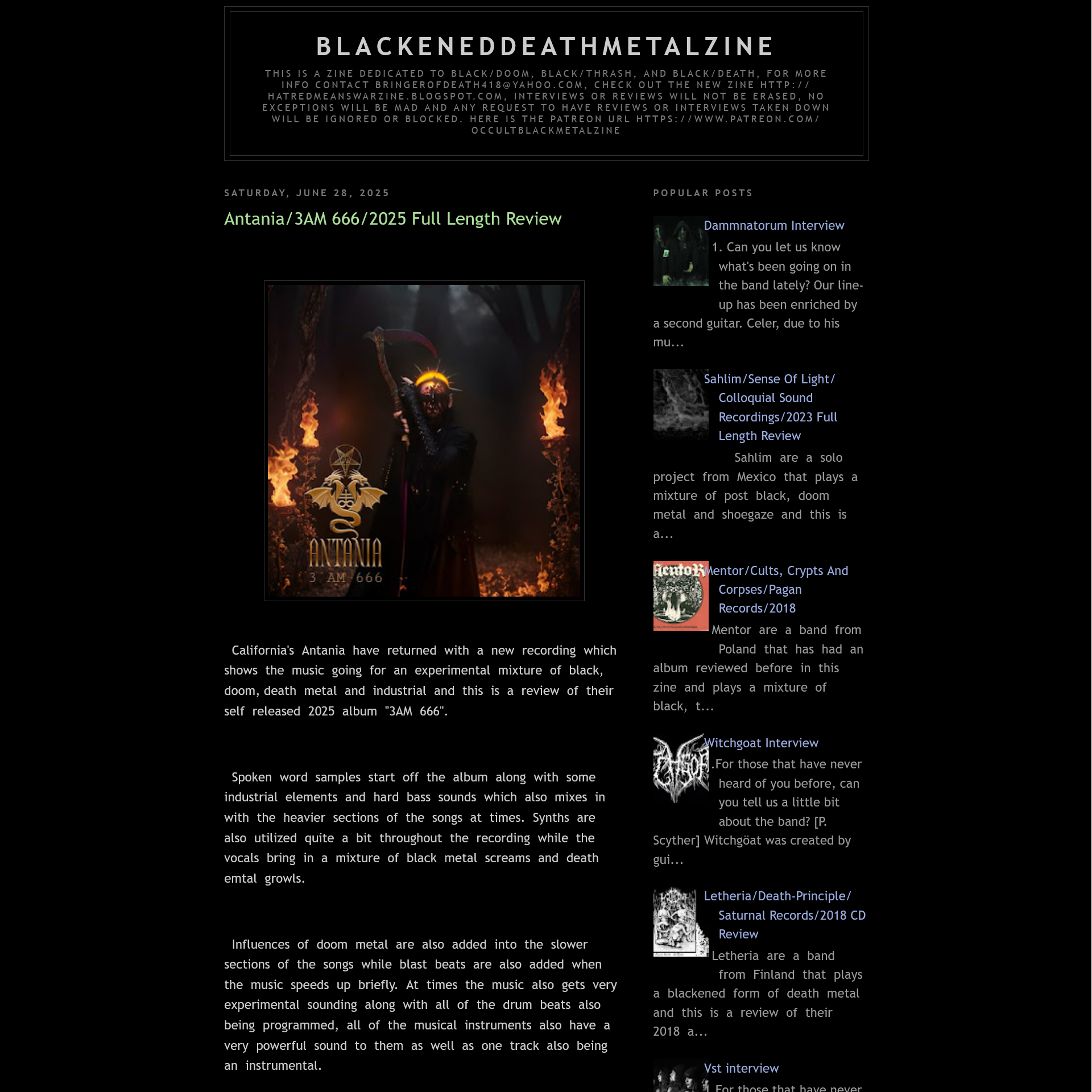 Screenshot 20250629 at 104434 BlackenedDeathMetalZine Antania_3AM 666_2025 Full Length Review 1.png