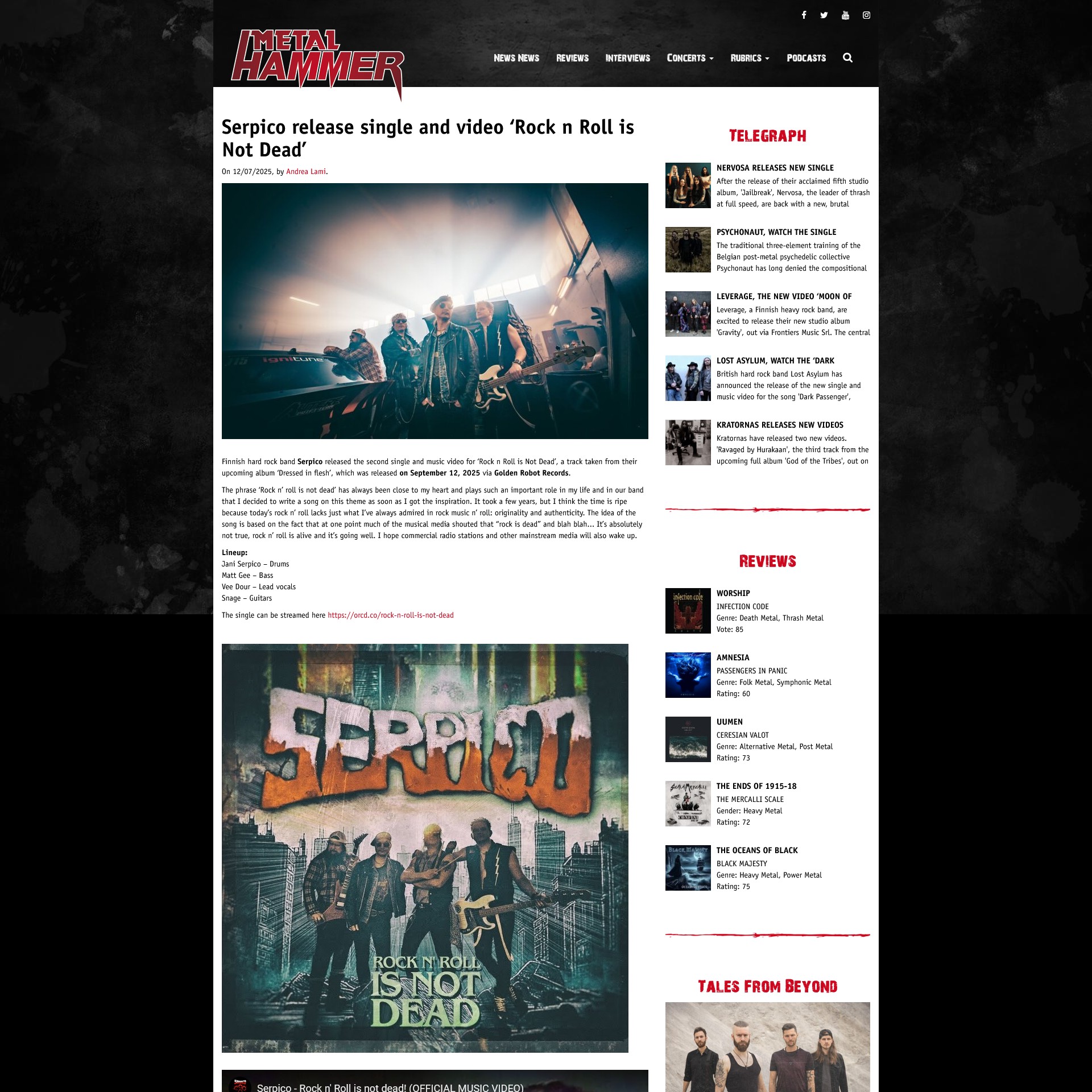 Screenshot 20250714 at 070949 Serpico releases the single and the video Rock n Roll is Not Dead  Metal Hammer UK.jpg