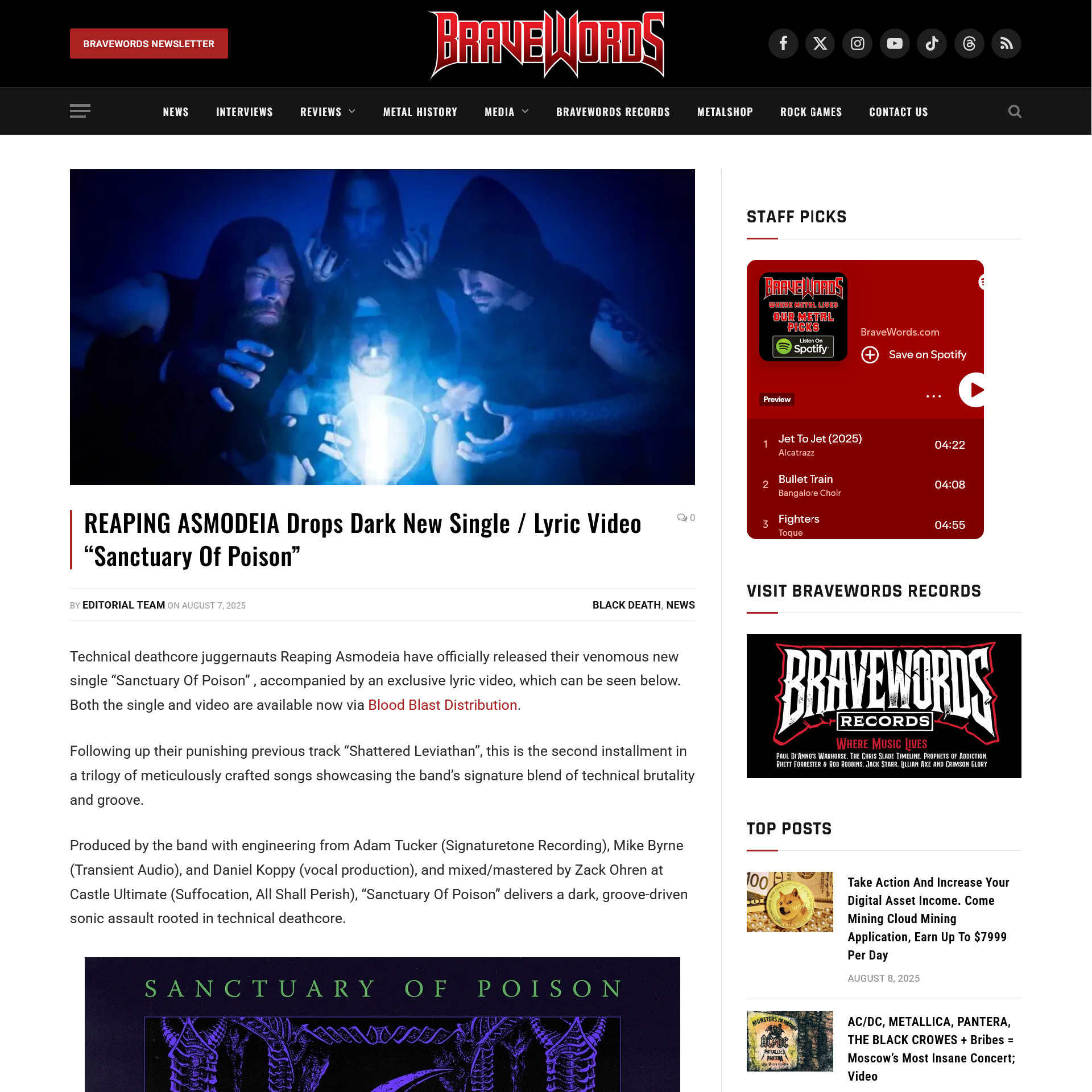 Screenshot 20250808 at 105749 REAPING ASMODEIA Drops Dark New Single _ Lyric Video Sanctuary Of Poison 1.png