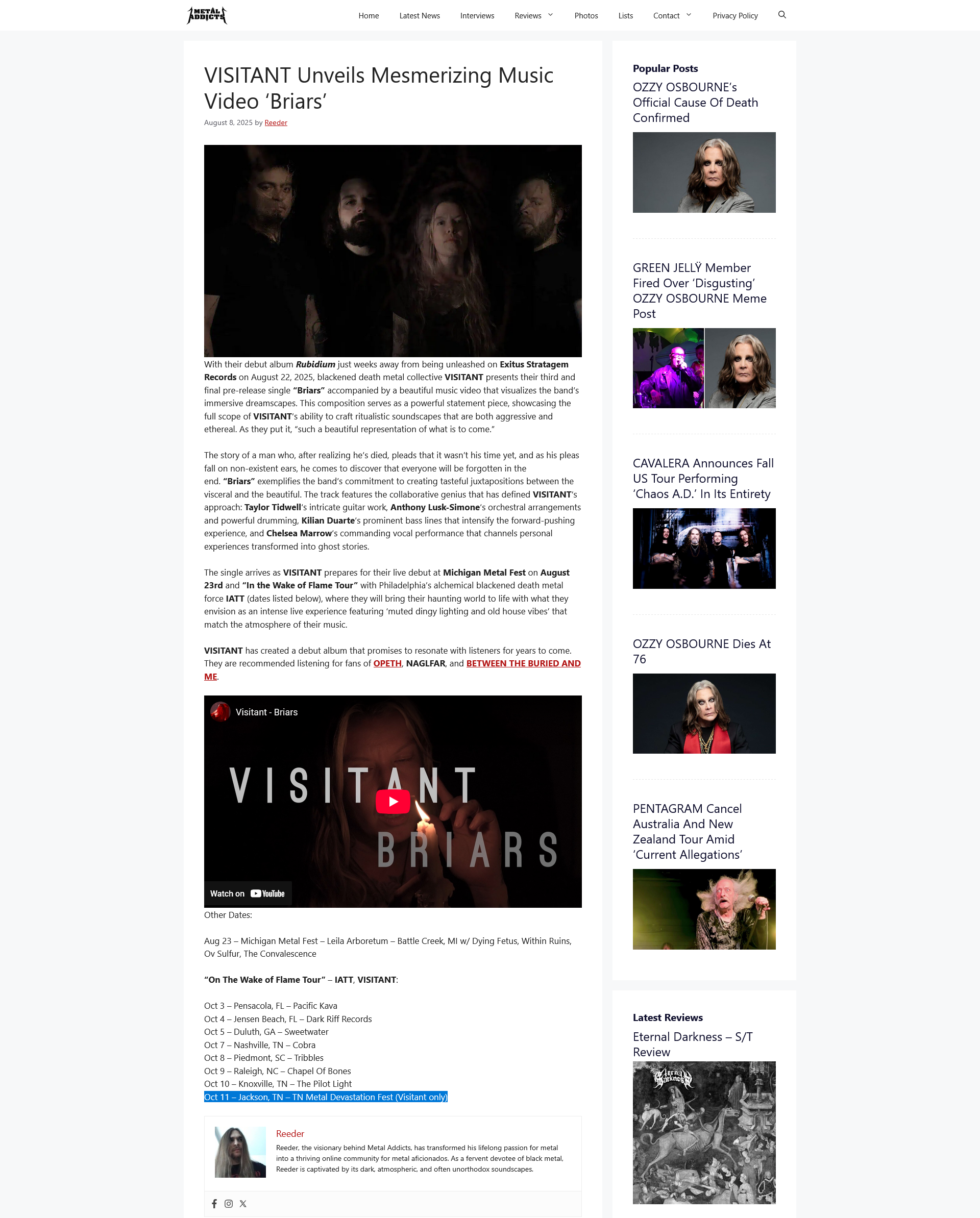 Screenshot 20250809 at 110928 VISITANT Unveils Mesmerizing Music Video Briars1.png
