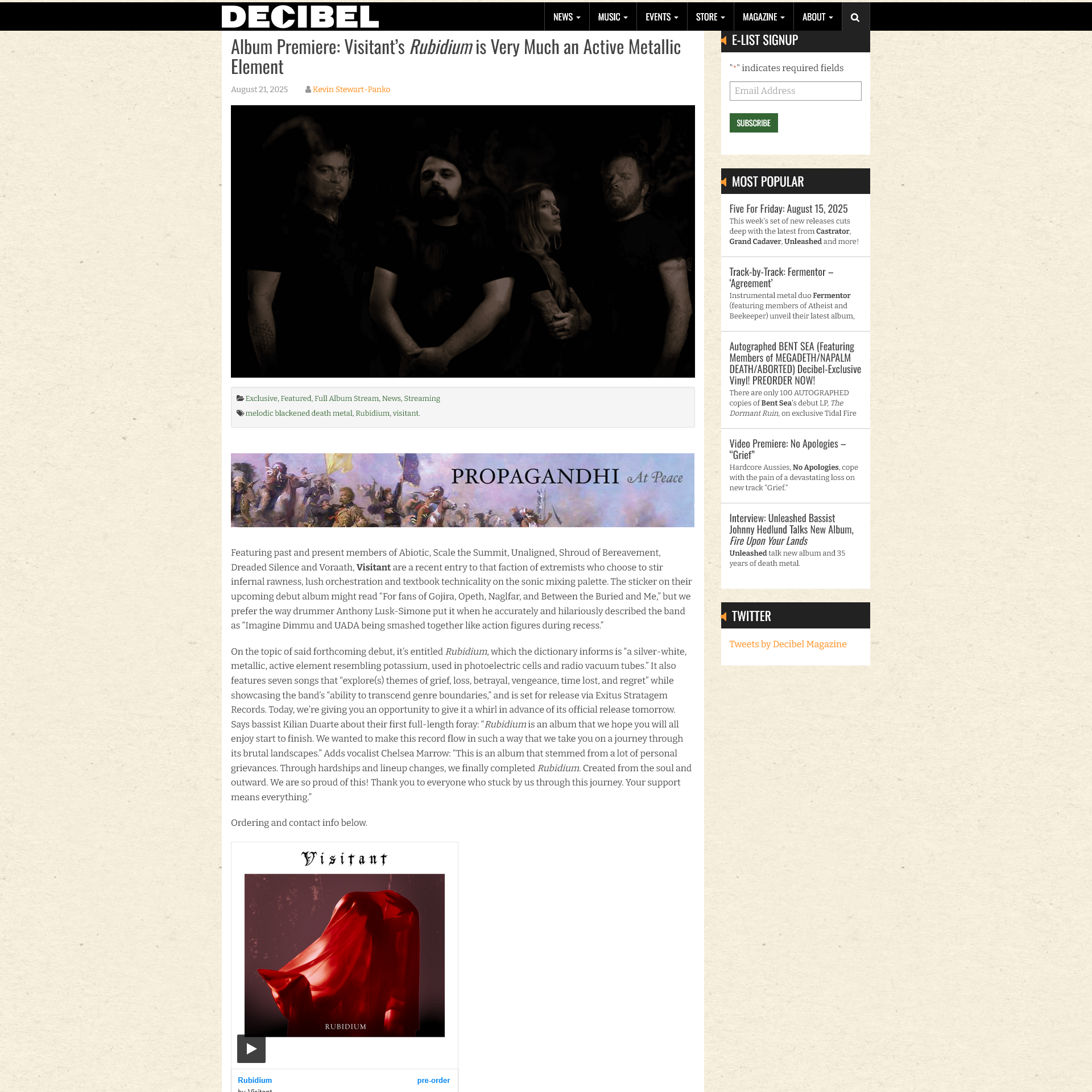 Screenshot 20250821 at 101725 Album Premiere Visitants Rubidium is Very Much an Active Metallic Element  Decibel Magazine1.png