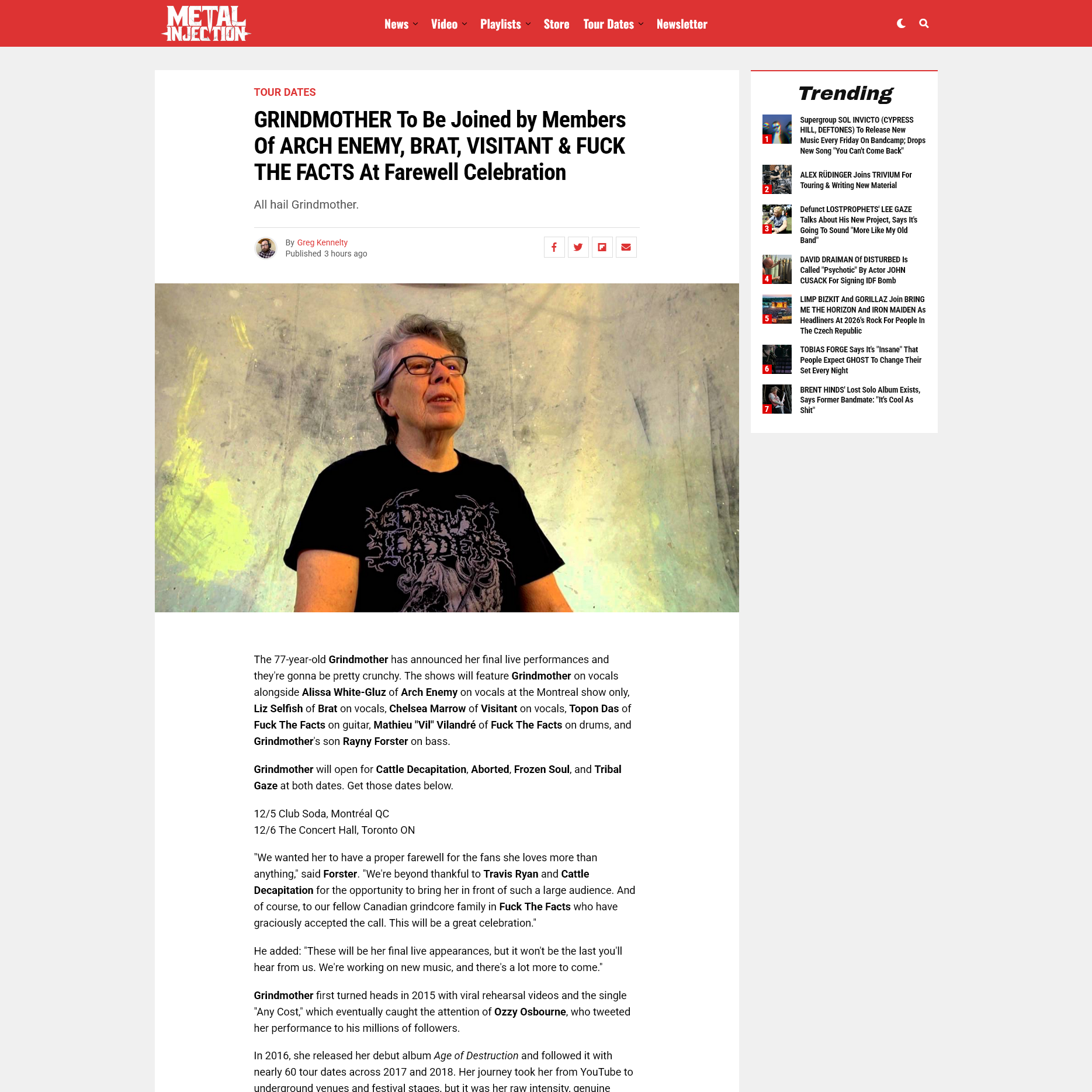 Screenshot 20251027 at 144730 GRINDMOTHER To Be Joined by Members Of ARCH ENEMY BRAT VISITANT  FUCK THE FACTS At Farewell Celebration  Metal Injection1.png