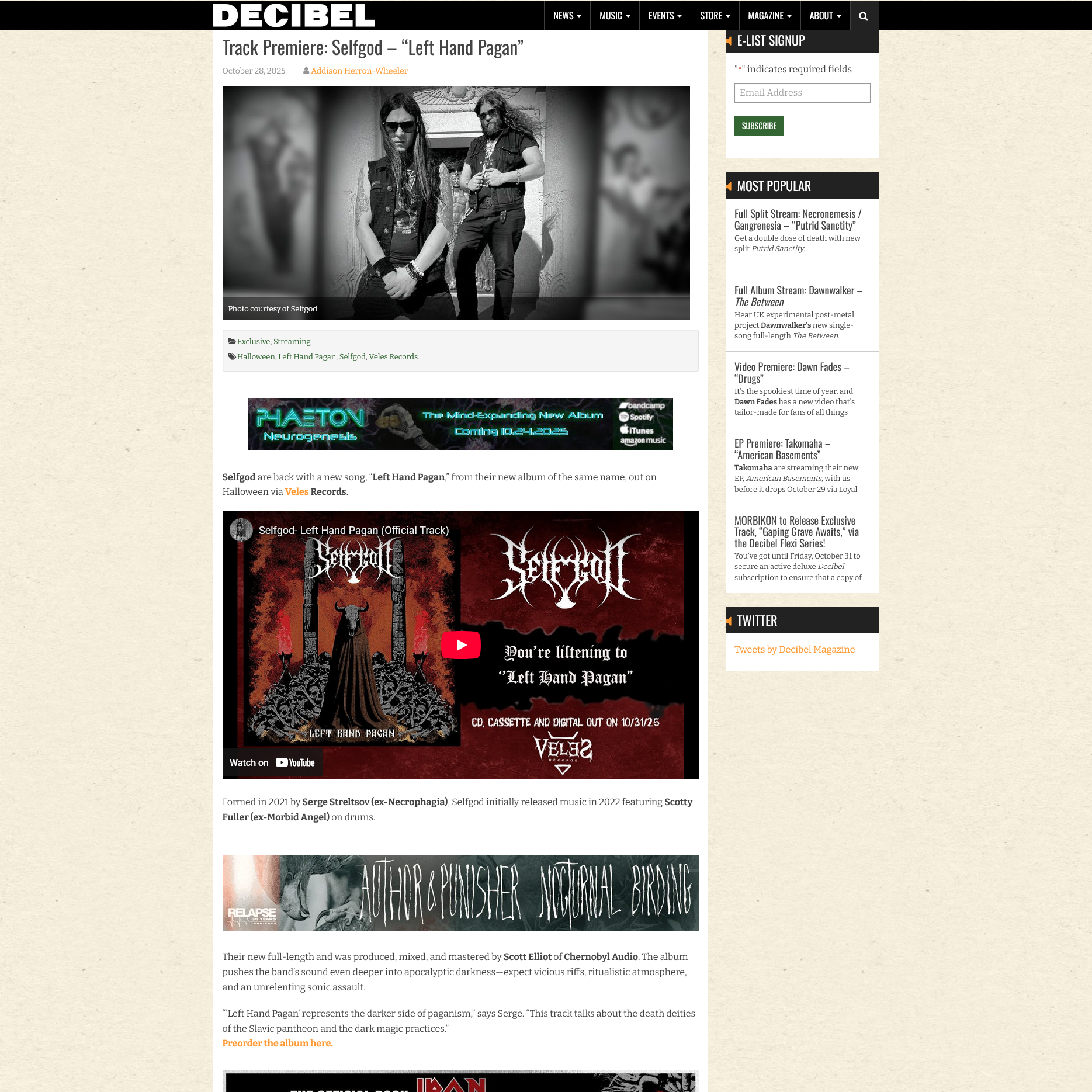 Screenshot 20251028 at 135420 Track Premiere Selfgod  Left Hand Pagan  Decibel Magazine2.png