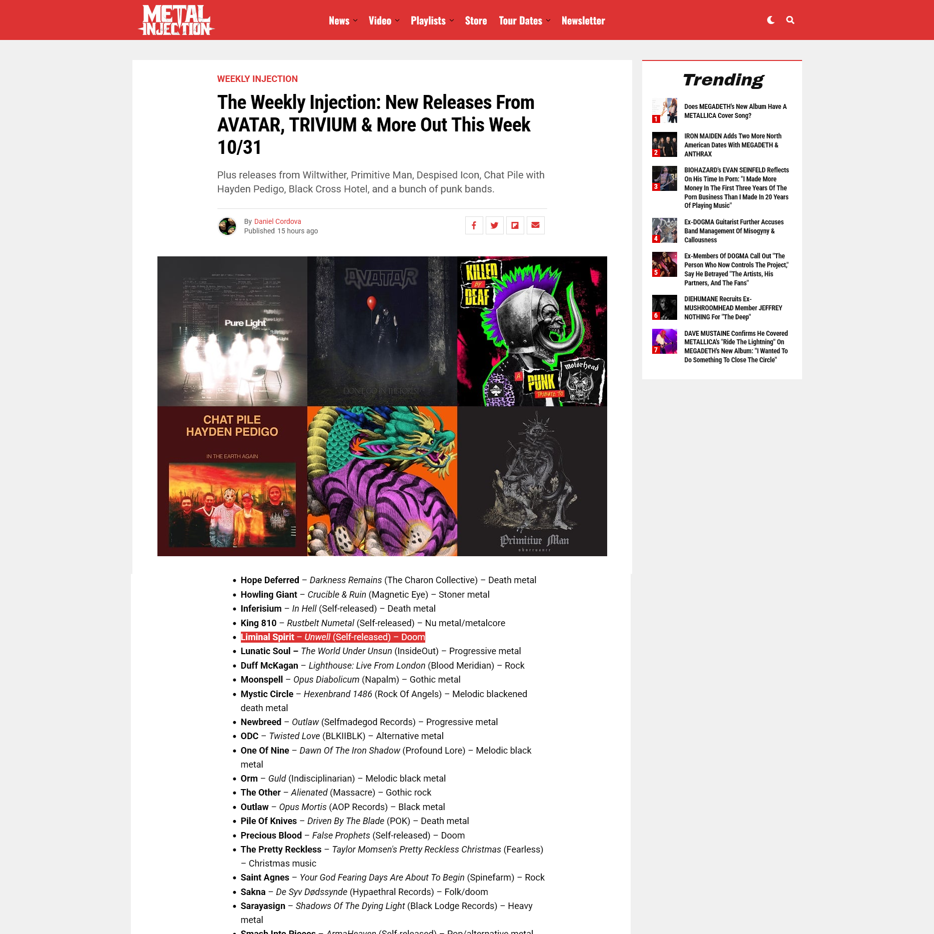 Screenshot 20251031 at 112426 The Weekly Injection New Releases From AVATAR TRIVIUM  More Out This Week 10_31  Metal Injection11.png