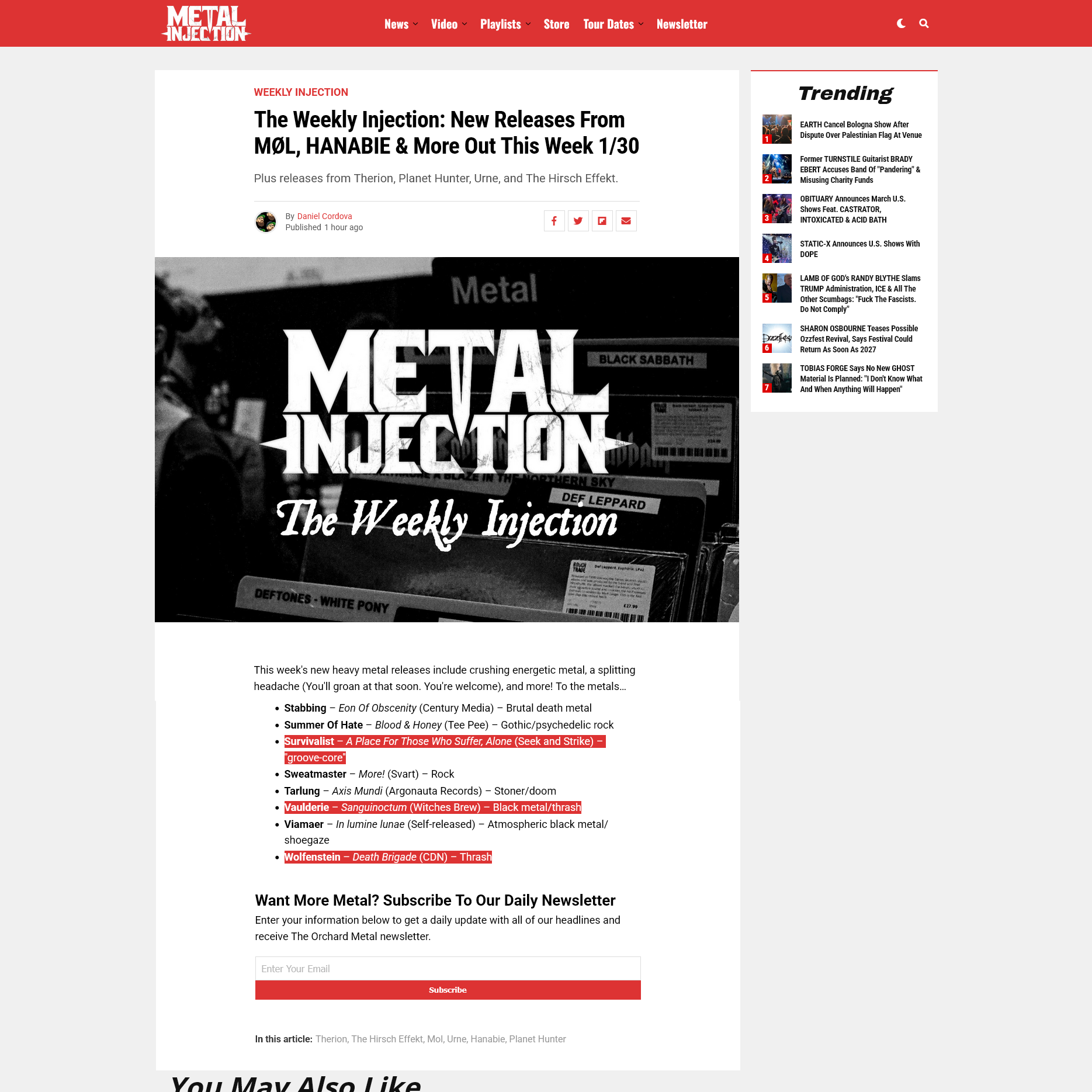 Screenshot 20260130 at 102440 The Weekly Injection New Releases From ML HANABIE  More Out This Week 1_30  Metal Injection11.png