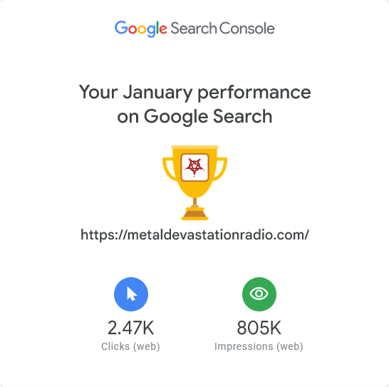 Screenshot 20260205 at 140439 Your January Search performance for https __metaldevastationradio.com_  helloiamzacharygmail.com  Gmail.png
