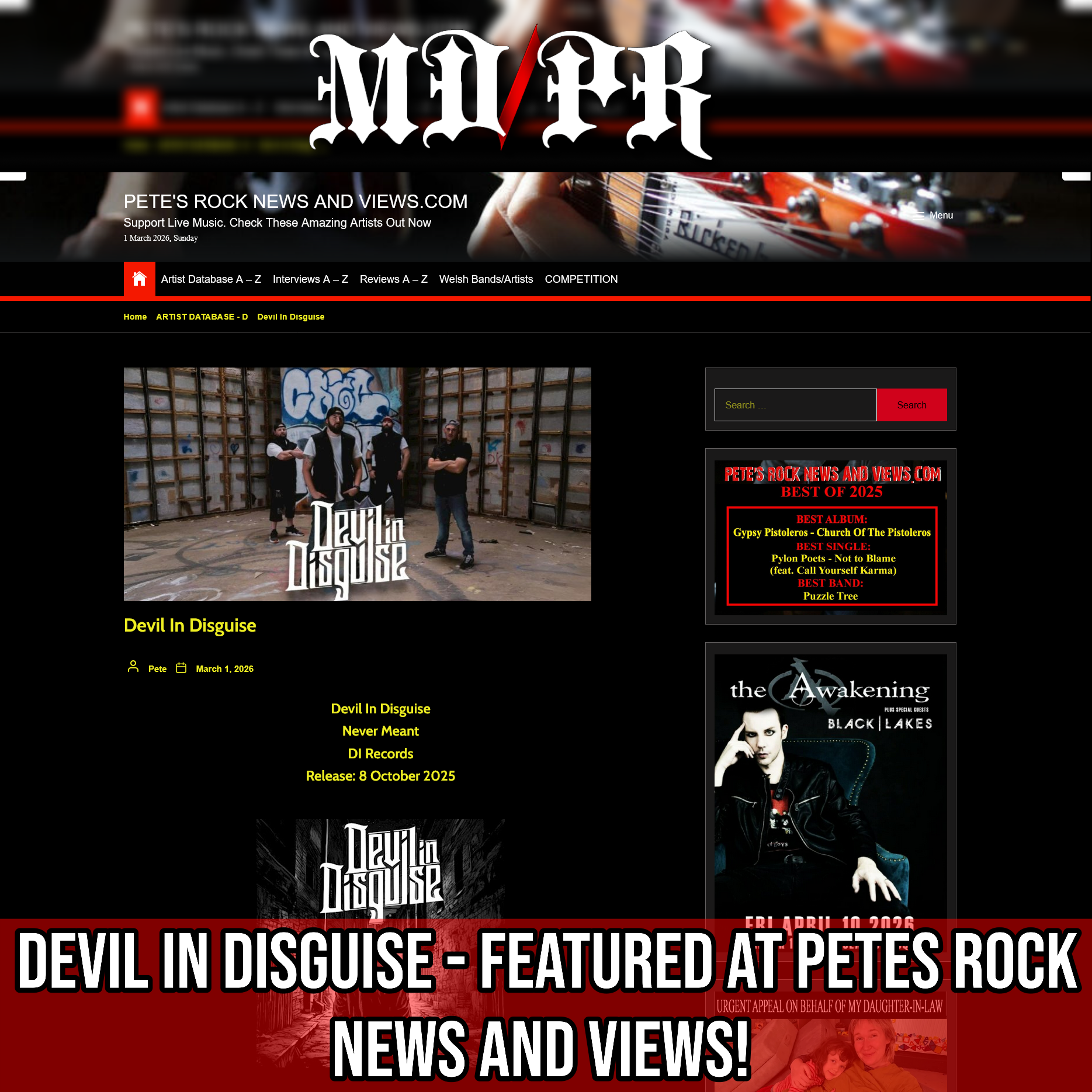 Screenshot 20260301 at 093001 Devil In Disguise  PETES ROCK NEWS AND VIEWS.png