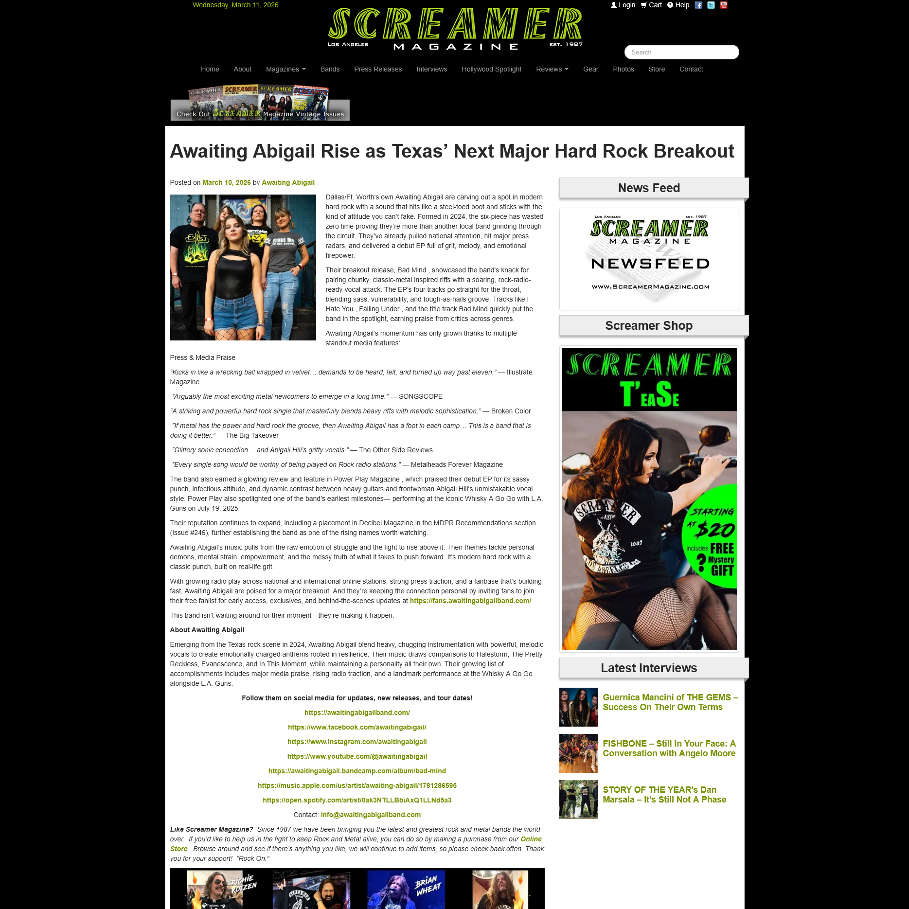 Screenshot 20260311 at 095232 Awaiting Abigail Rise as Texas Next Major Hard Rock Breakout  Screamer Magazine1.png