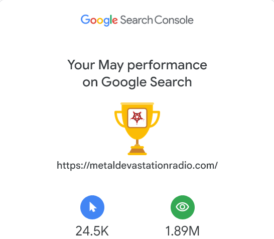 Screenshot 20260610 at 102808 Your May Search performance for https __metaldevastationradio.com_  helloiamzacharygmail.com  Gmail.png