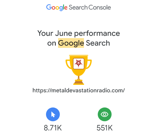 Screenshot 20260710 at 112233 Your June Search performance for https __metaldevastationradio.com_  helloiamzacharygmail.com  Gmail.png