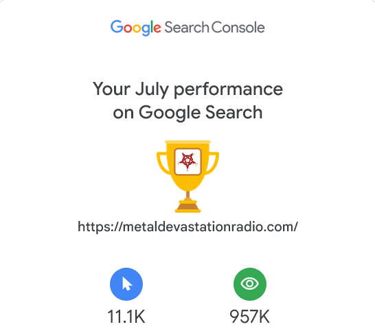 Screenshot 20260805 at 084540 Your July Search performance for https __metaldevastationradio.com_  helloiamzacharygmail.com  Gmail.png
