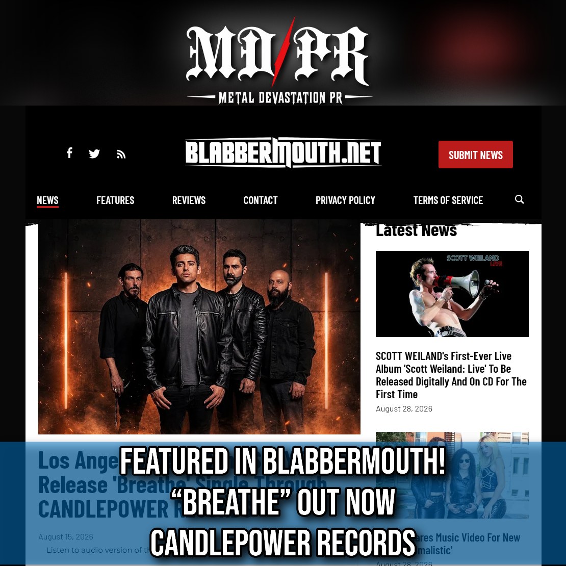 Screenshot 20260828 at 094640 Los Angeles Metal Band STRYFE To Release Breathe Single Through CANDLEPOWER RECORDS  BLABBERMOUTH.png