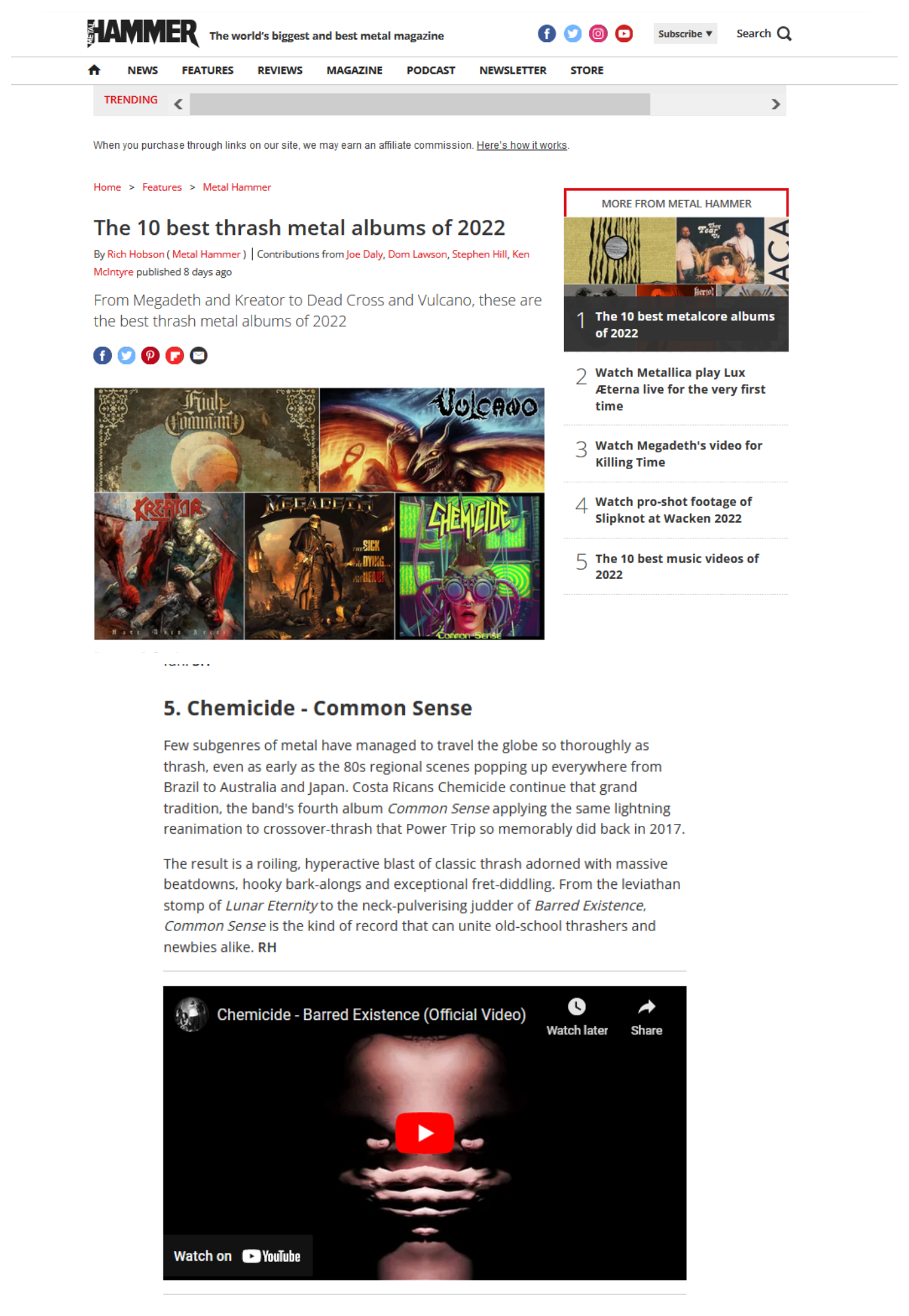 Chemicide metal hammer top ten.png