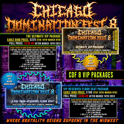 Chicago Domination Fest 8 Early Bird PreSale Tickets Go On Sale This