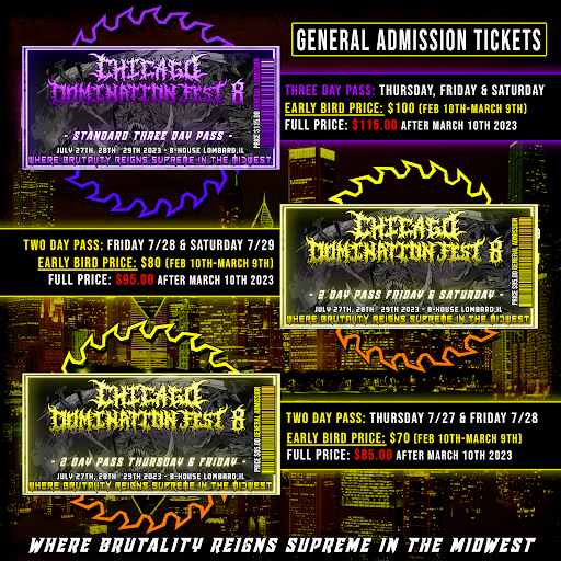 Chicago Domination Fest 8 Early Bird PreSale Tickets Go On Sale This