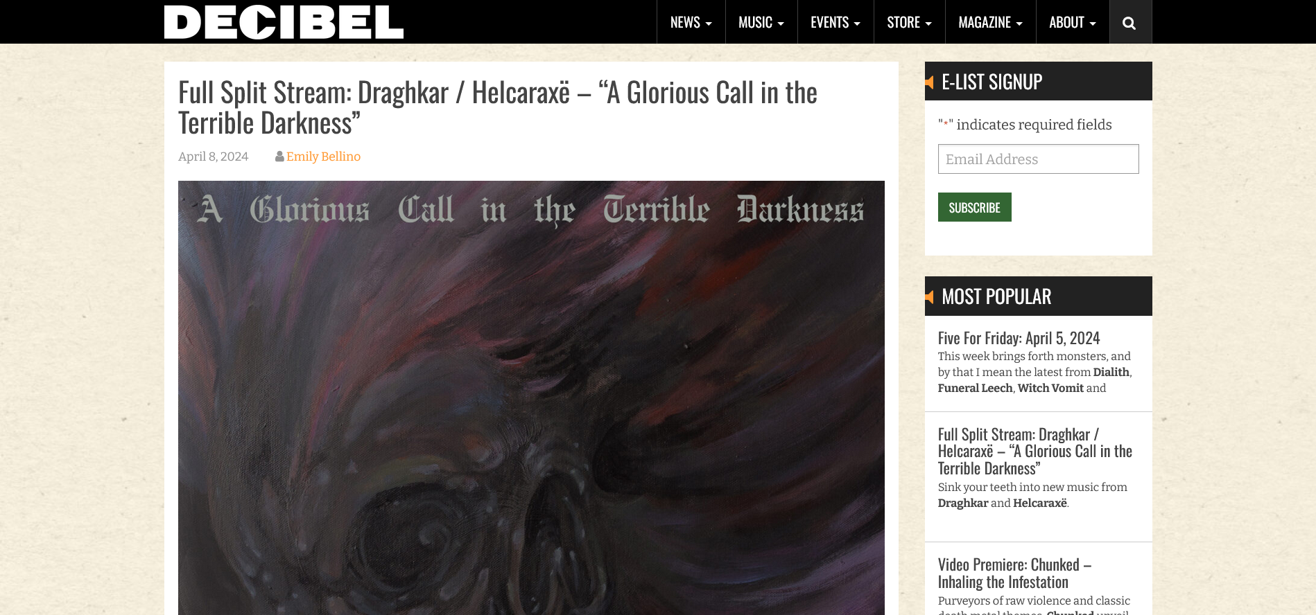 Screenshot 20240411 at 155626 Full Split Stream Draghkar _ Helcarax  A Glorious Call in the Terrible Darkness  Decibel Magazine.png