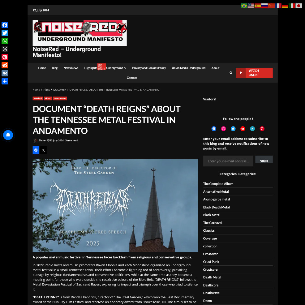 Screenshot 20240722 at 150207 DOCUMENTARY DEATH REIGNS ABOUT THE TENNESSEE METAL FESTIVAL IN ANDAMENTO  NoiseRed  Underground Manifesto.jpg