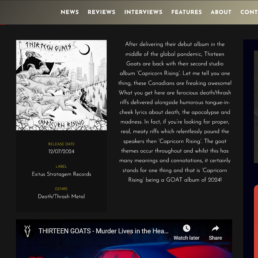 Screenshot 20240924 at 111607 Thirteen Goats  Capricorn Rising  Metal Digest  The Normless Magazine1.png