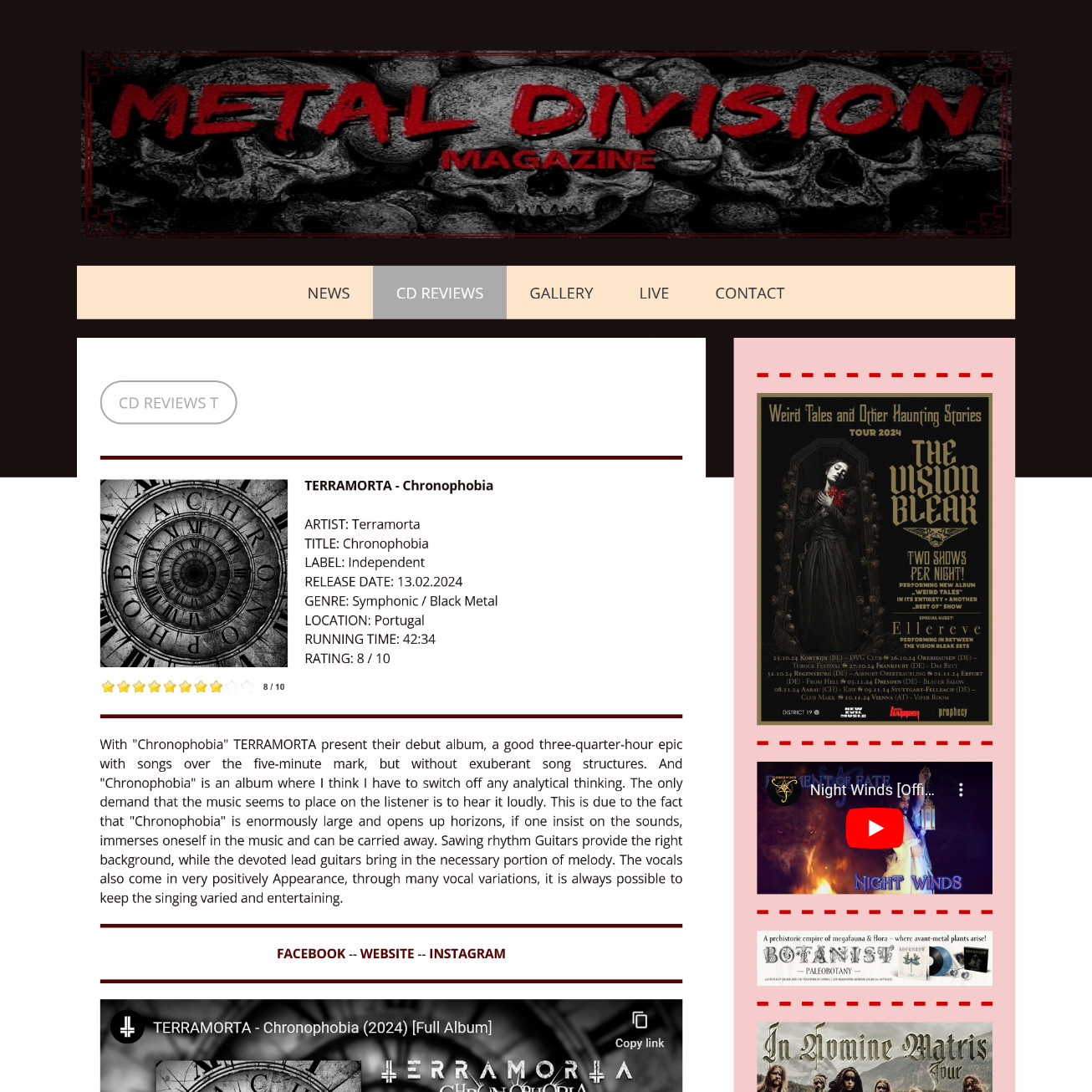 Screenshot 20241120 at 160645 TERRAMORTA  Chronophobia  metaldivisions web page.jpg